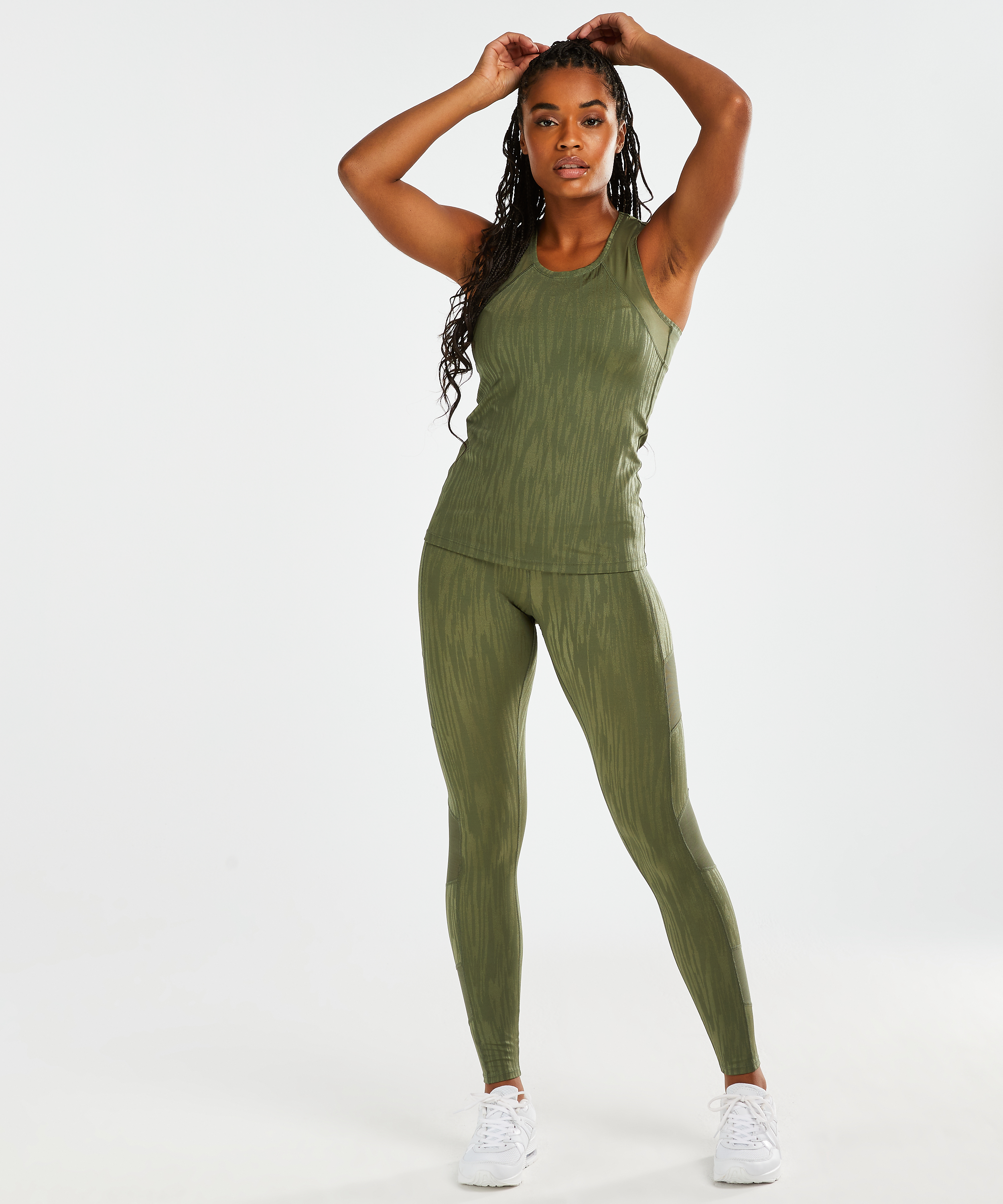 HKMX Sport slim fit débardeur, Vert, main