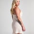 Robe nuisette en satin Minimal, Blanc