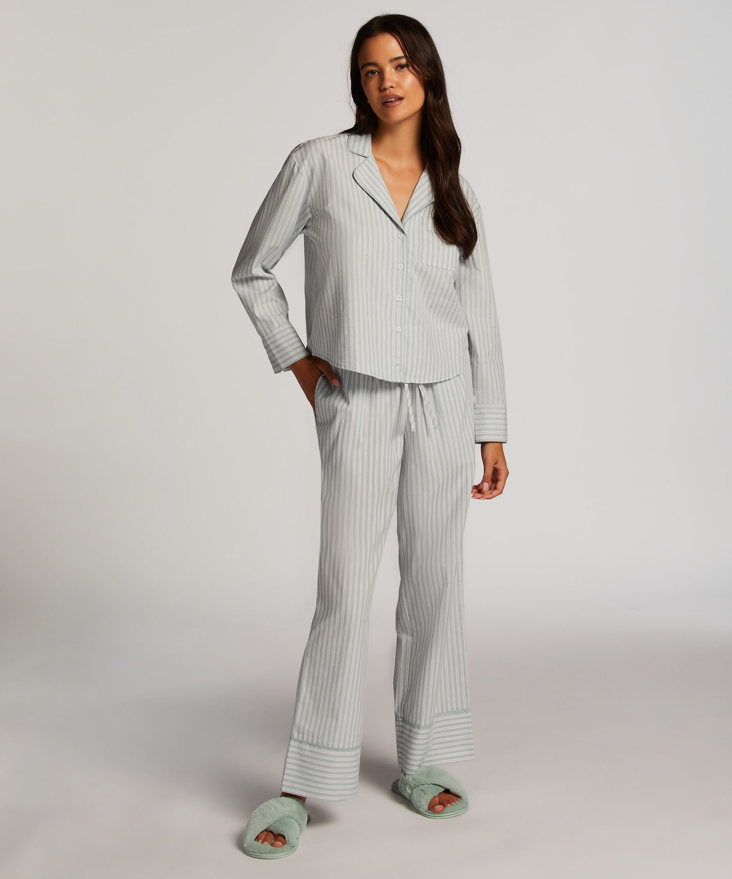 Pantalon de pyjama en Coton, Vert
