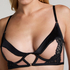 Soutien-gorge à armatures non-préformé longline Nisha, Noir