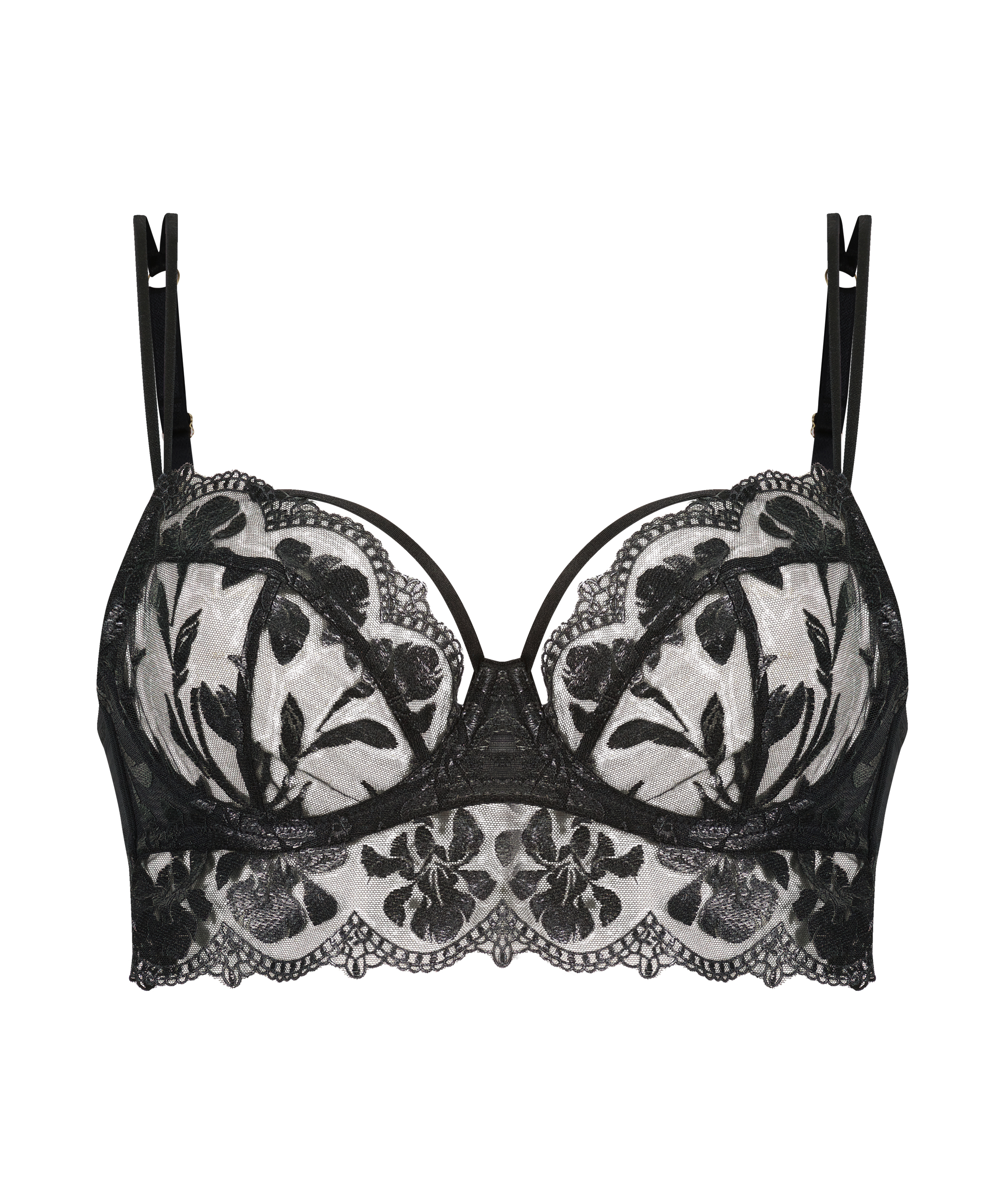 Soutien-gorge bustier non rembourré à armatures Mila, Noir, main
