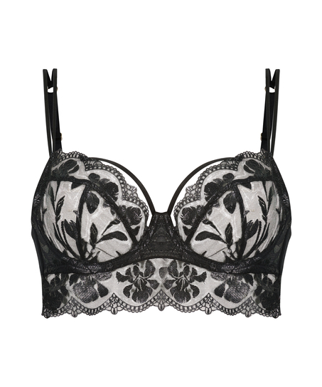 Soutien-gorge bustier non rembourré à armatures Mila, Noir