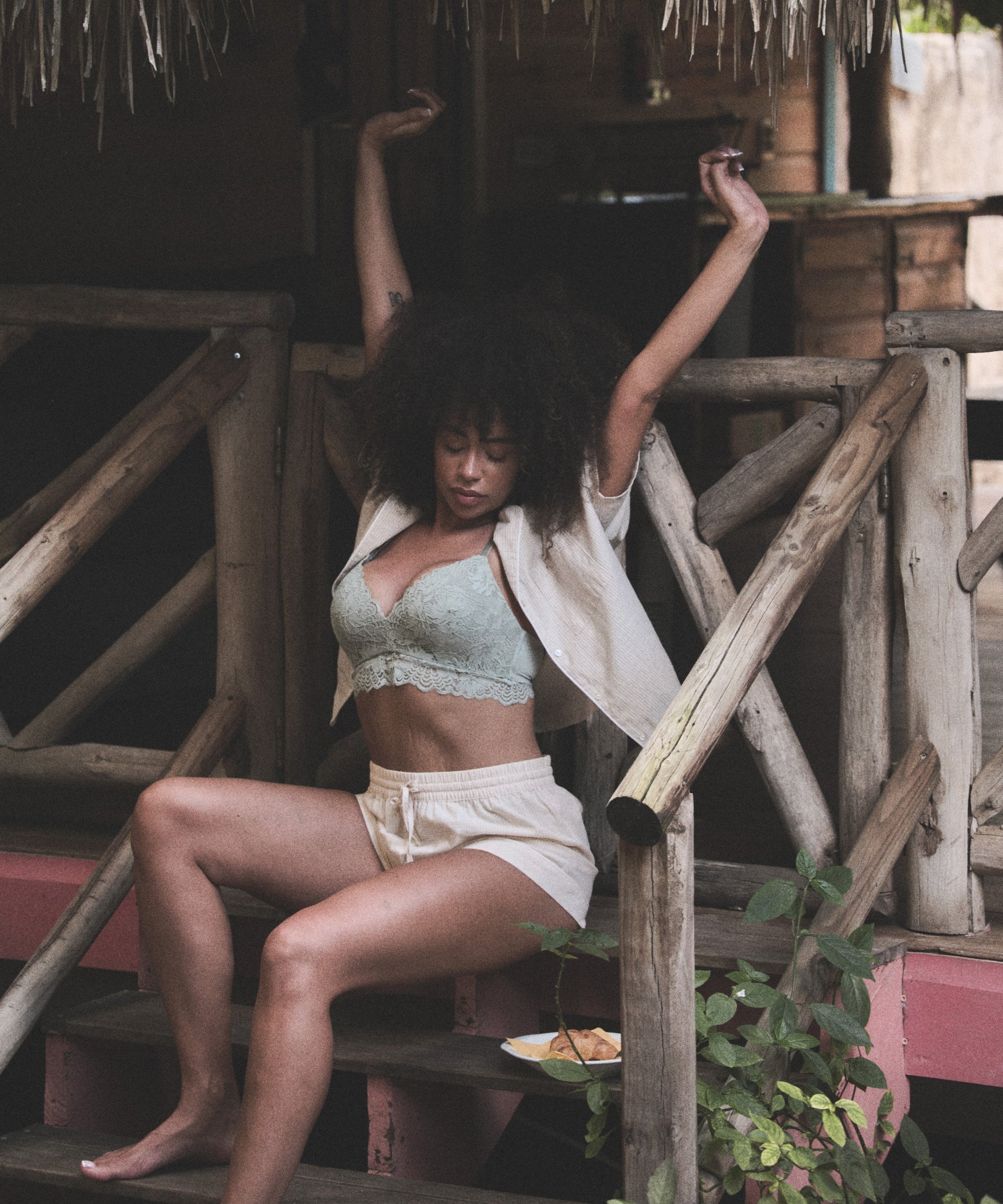 Short Coton, Beige, main