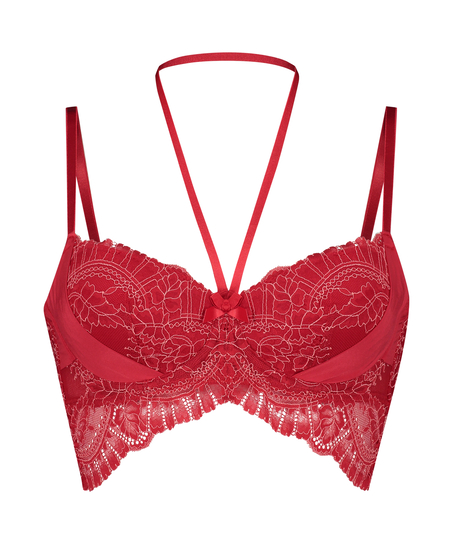 Soutien-gorge long rembourré à armatures Coco, Rouge