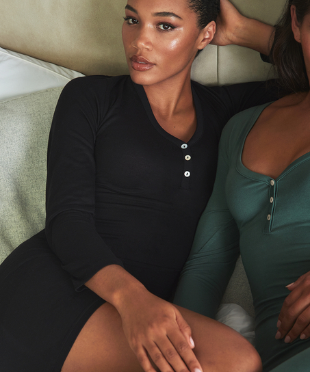 Grenouillère courte brossée, Noir