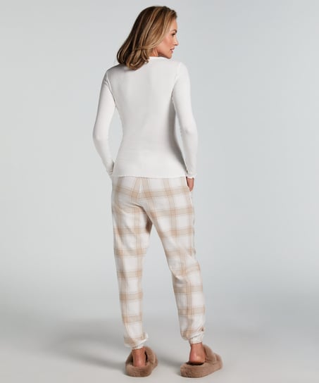 Pantalon de Pyjama Flanel, Beige