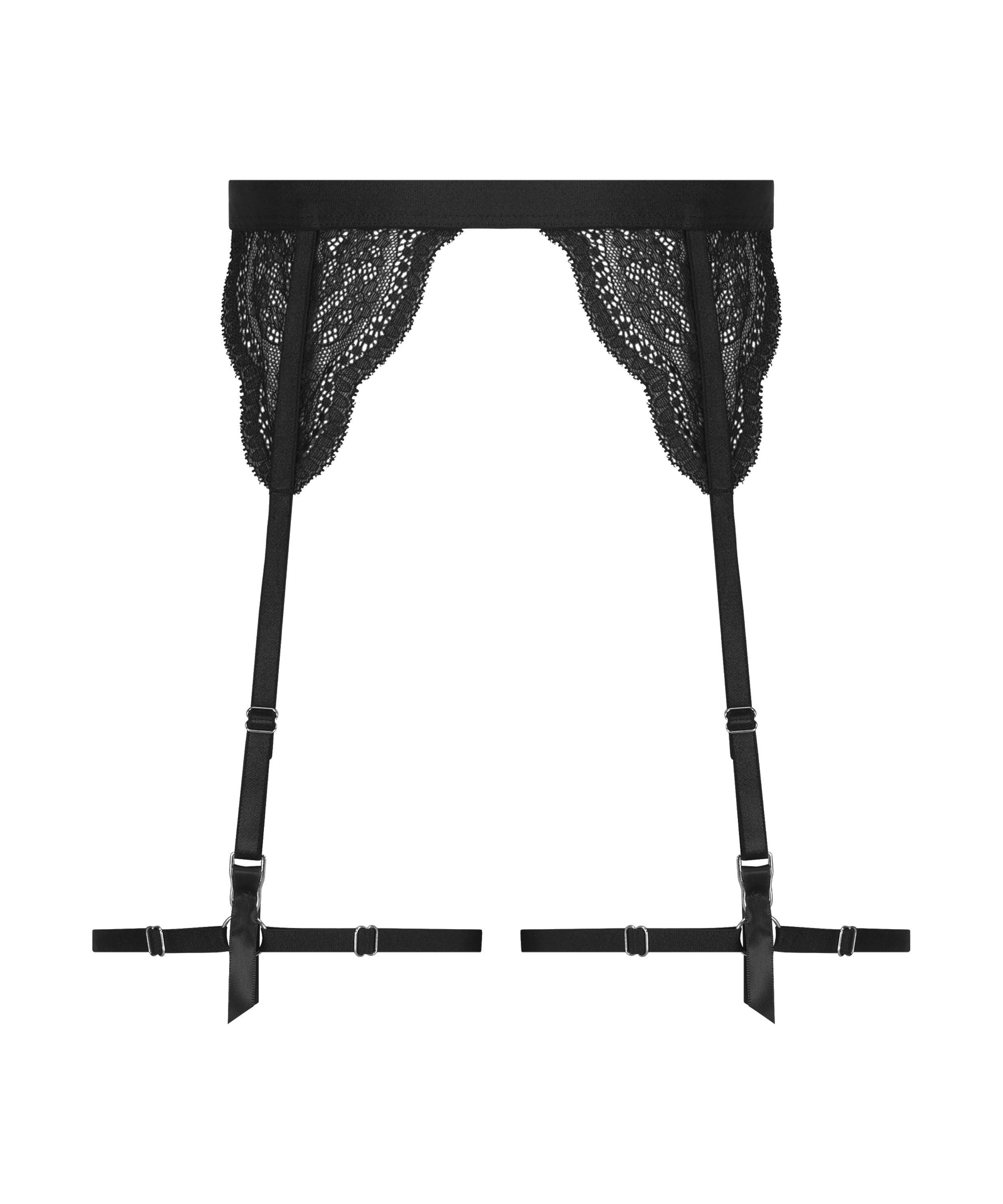 Porte-jarretelles Isabelle, Noir, main