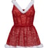 Nuisette sexy Noël à armatures, Rouge