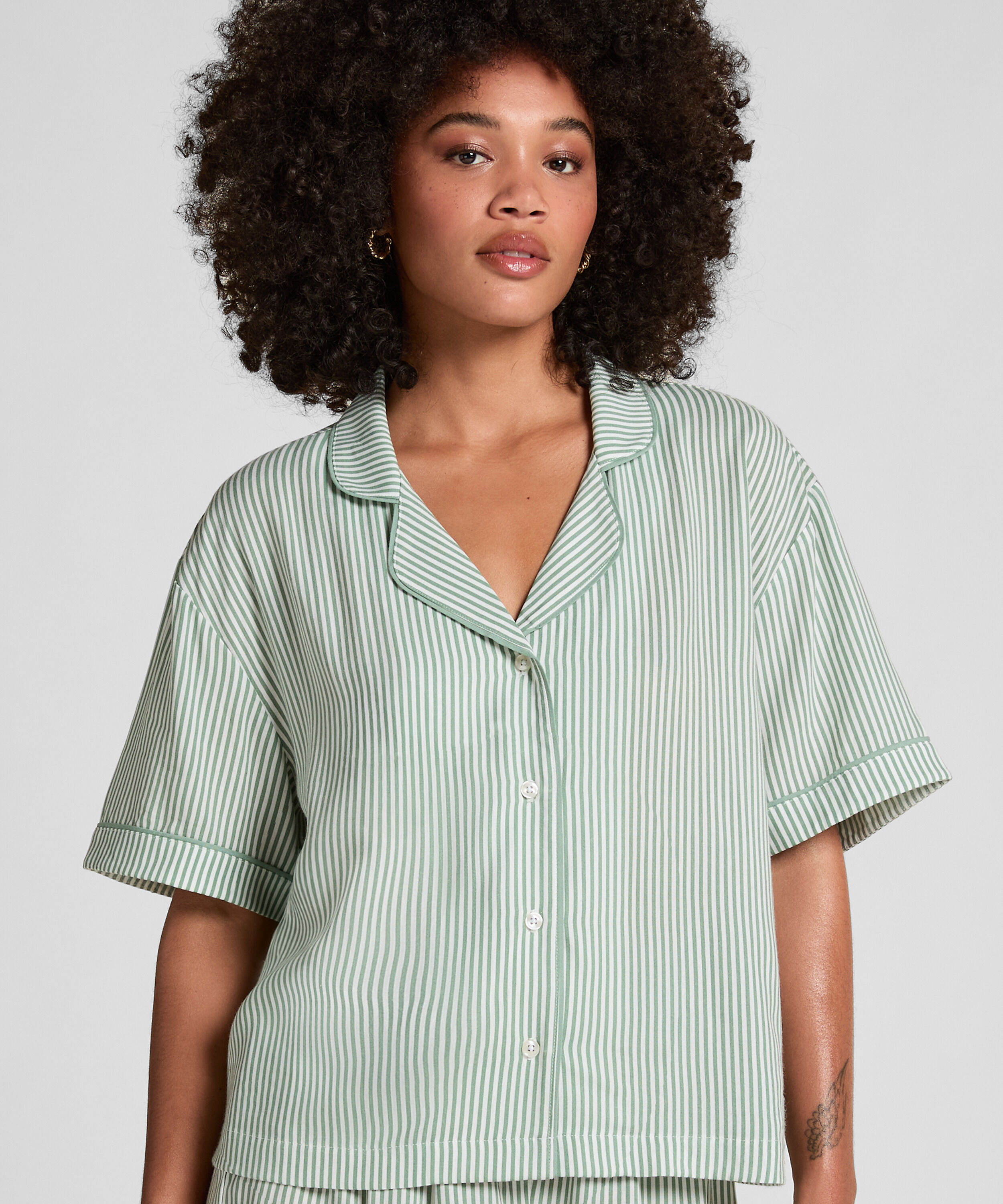 Veste tissée à manches courtes