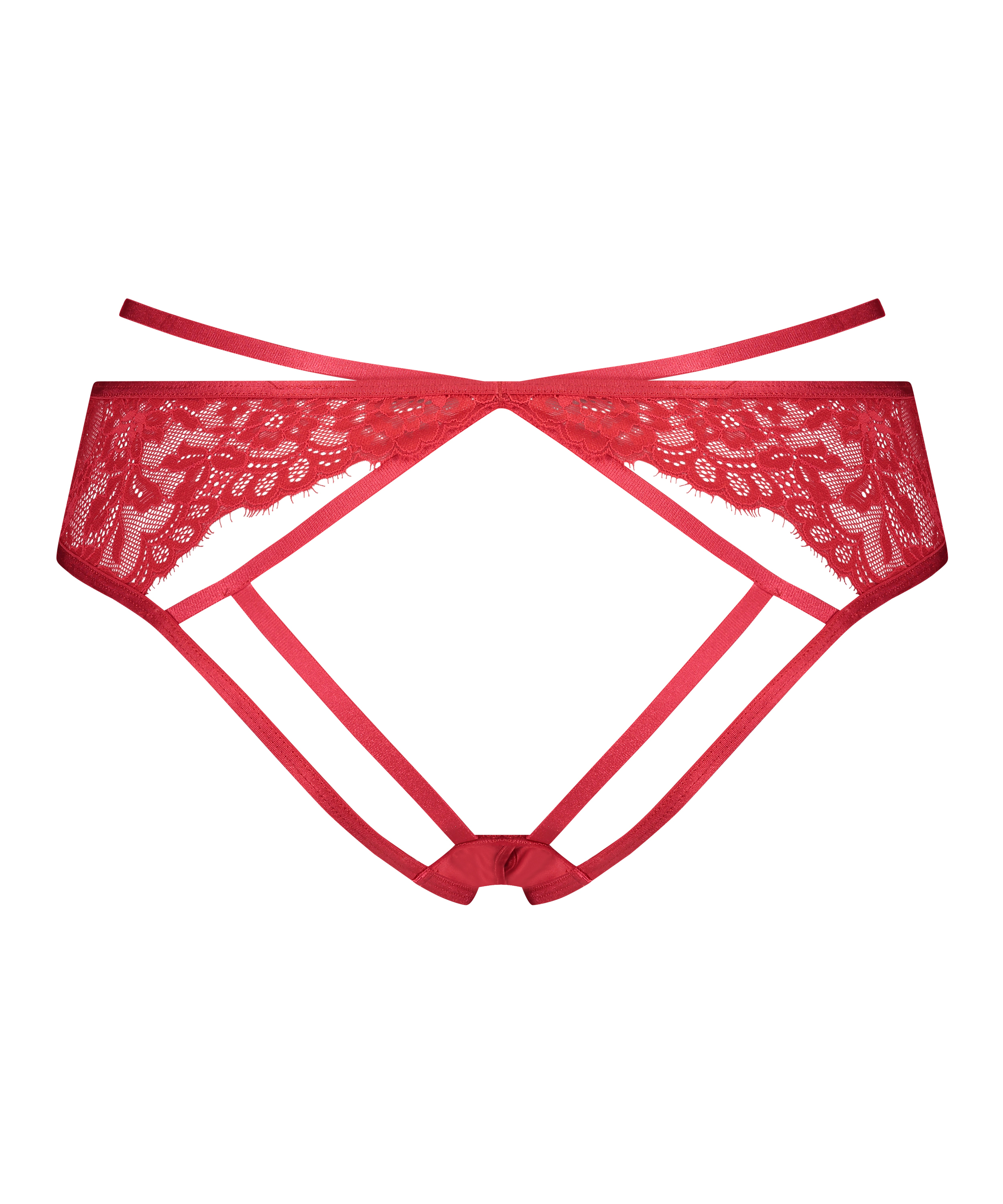 Entrejambe ouverte brésilienne Iggy, Rouge, main