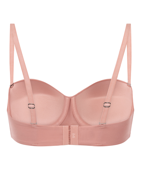 Soutien-gorge push-up sans bretelles à armatures préformé Smooth, Rose