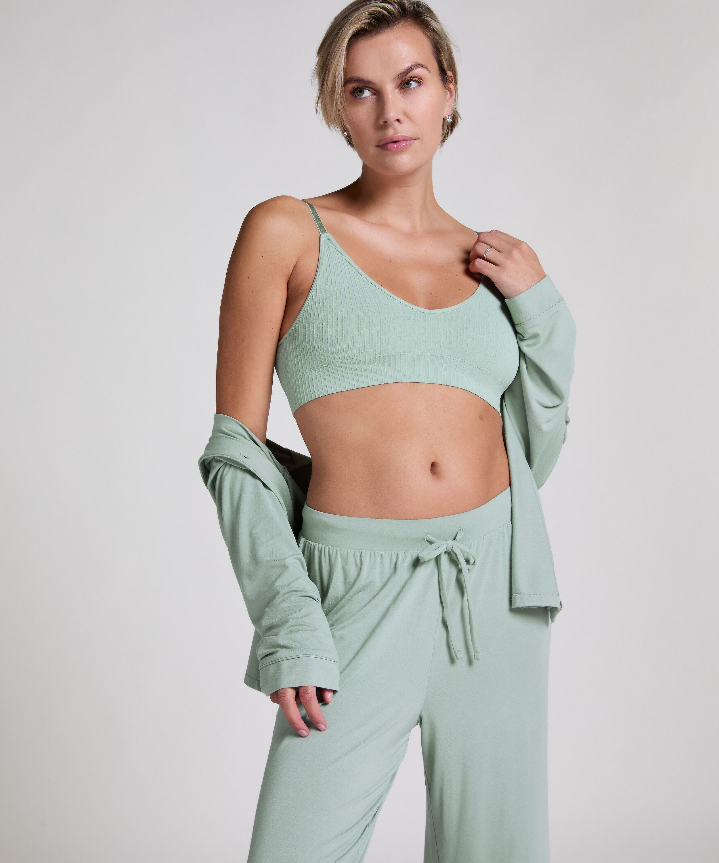 Veste à manches longues en jersey Essential, Vert