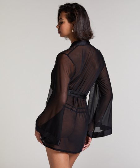 Kimono Maxime Tulle, Noir