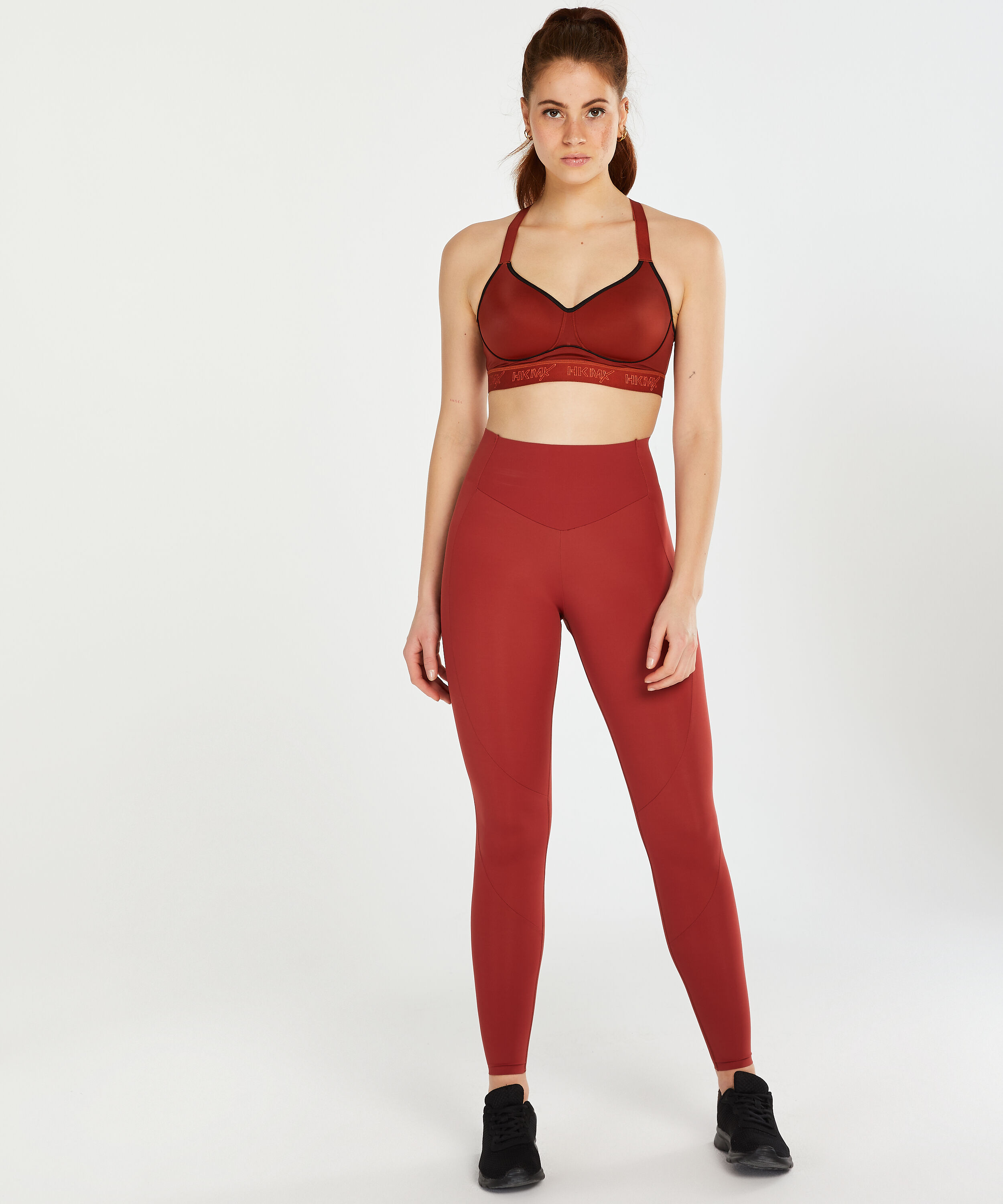 HKMX Legging taille haute Make Me Zen , Rouge