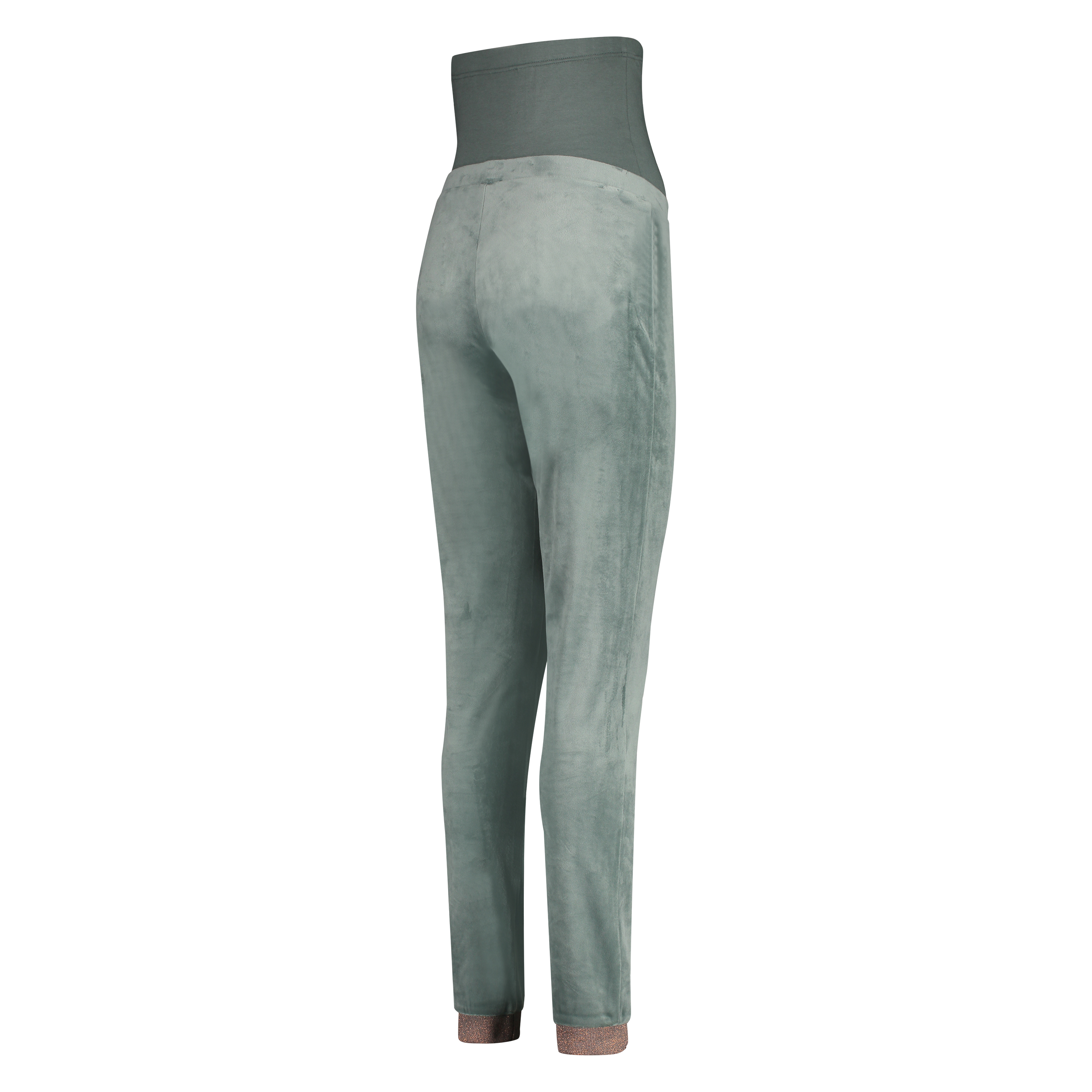 Jogger velours lurex maternity, Vert, main