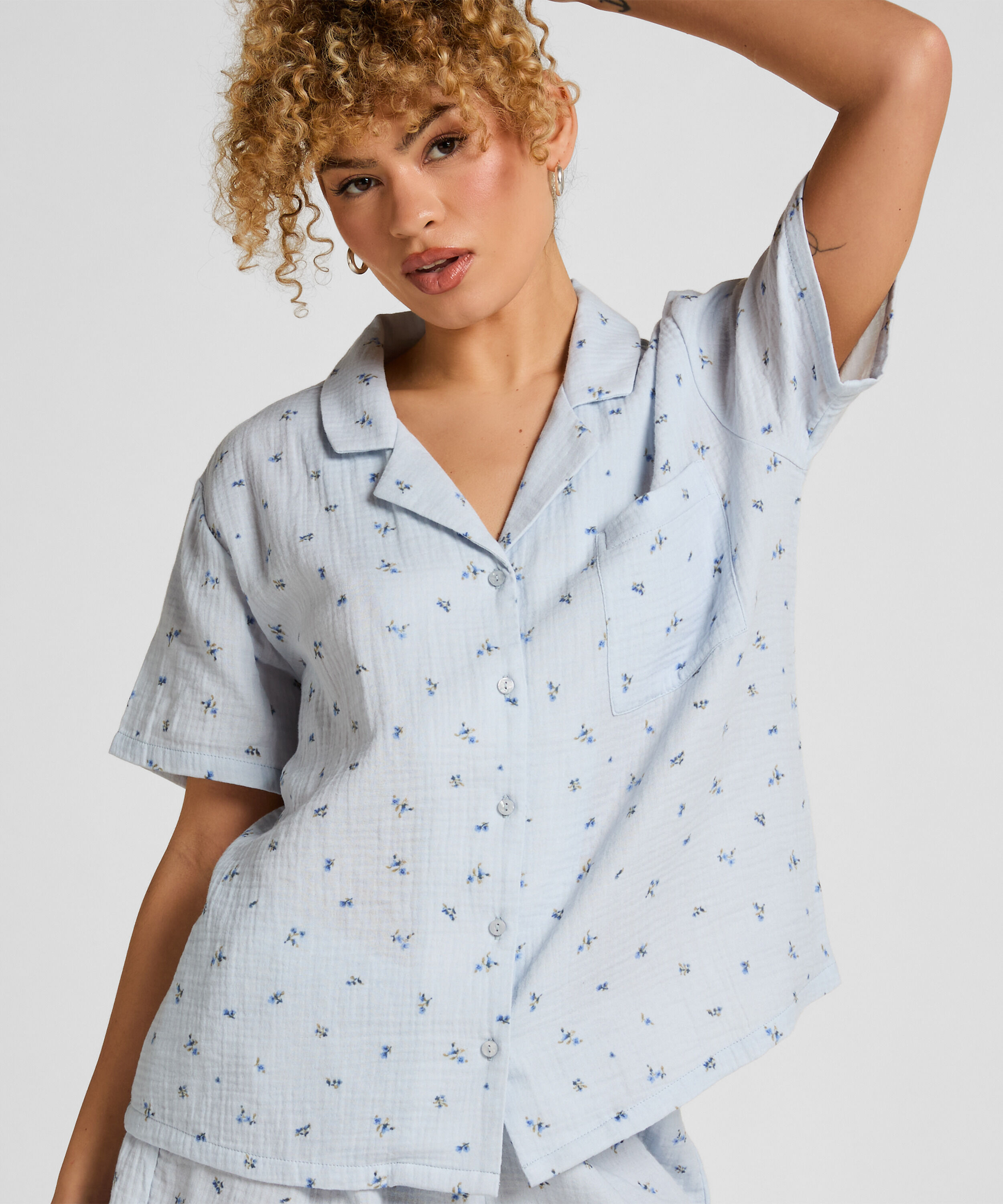 Veste en mousseline, Bleu