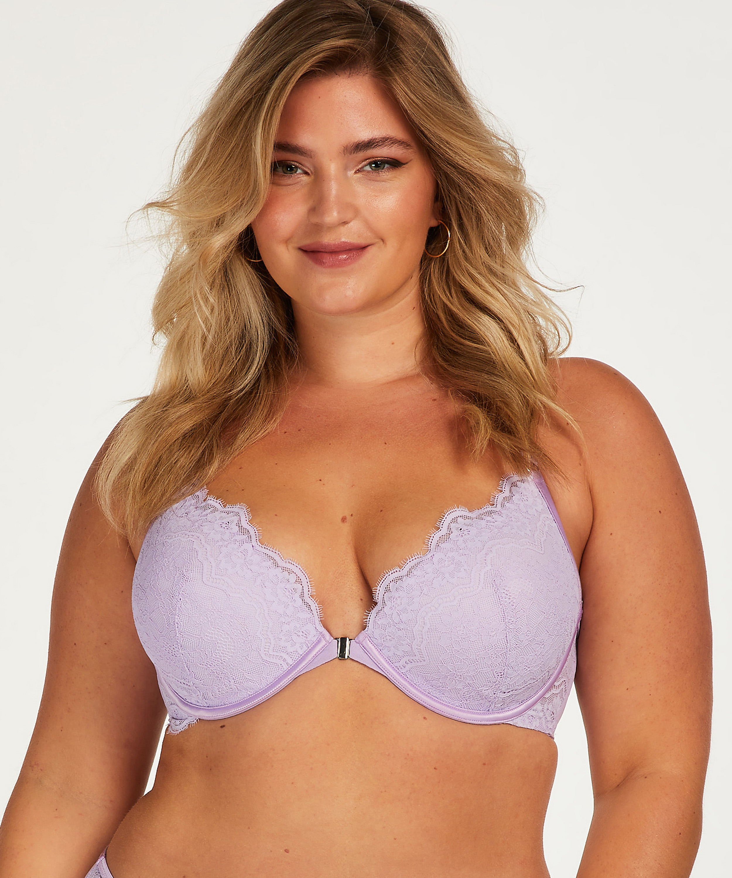 Soutien-gorge push-up rembourré à armatures Blaise, Violet, main