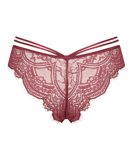 Slip brésilien échancré Sian, Rouge