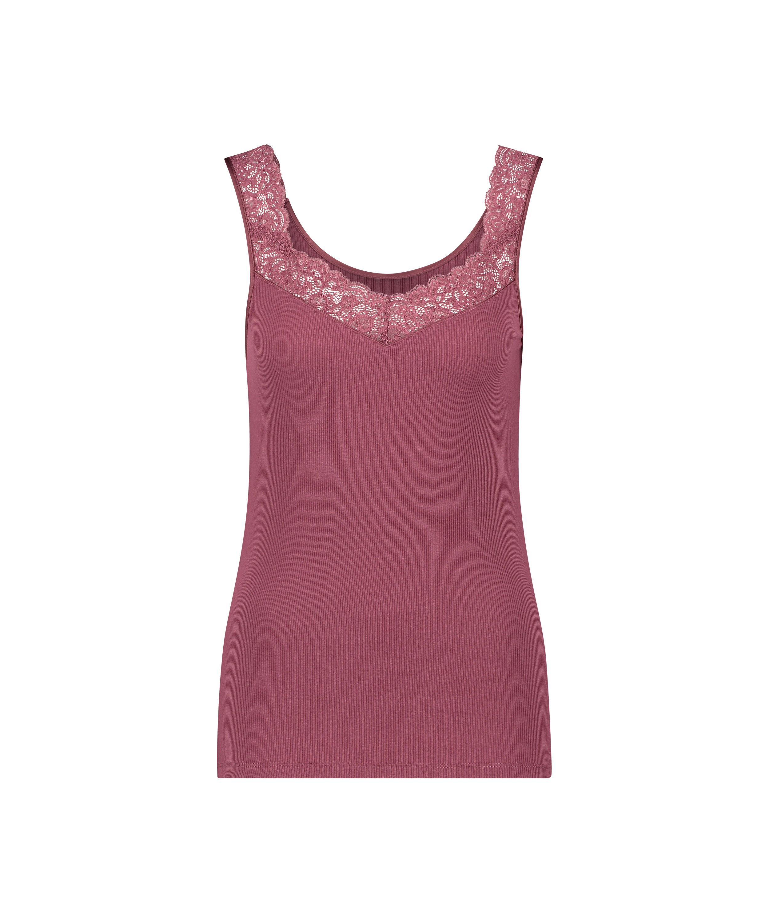 D&eacute;bardeur c&ocirc;tel&eacute; en dentelle, Rouge