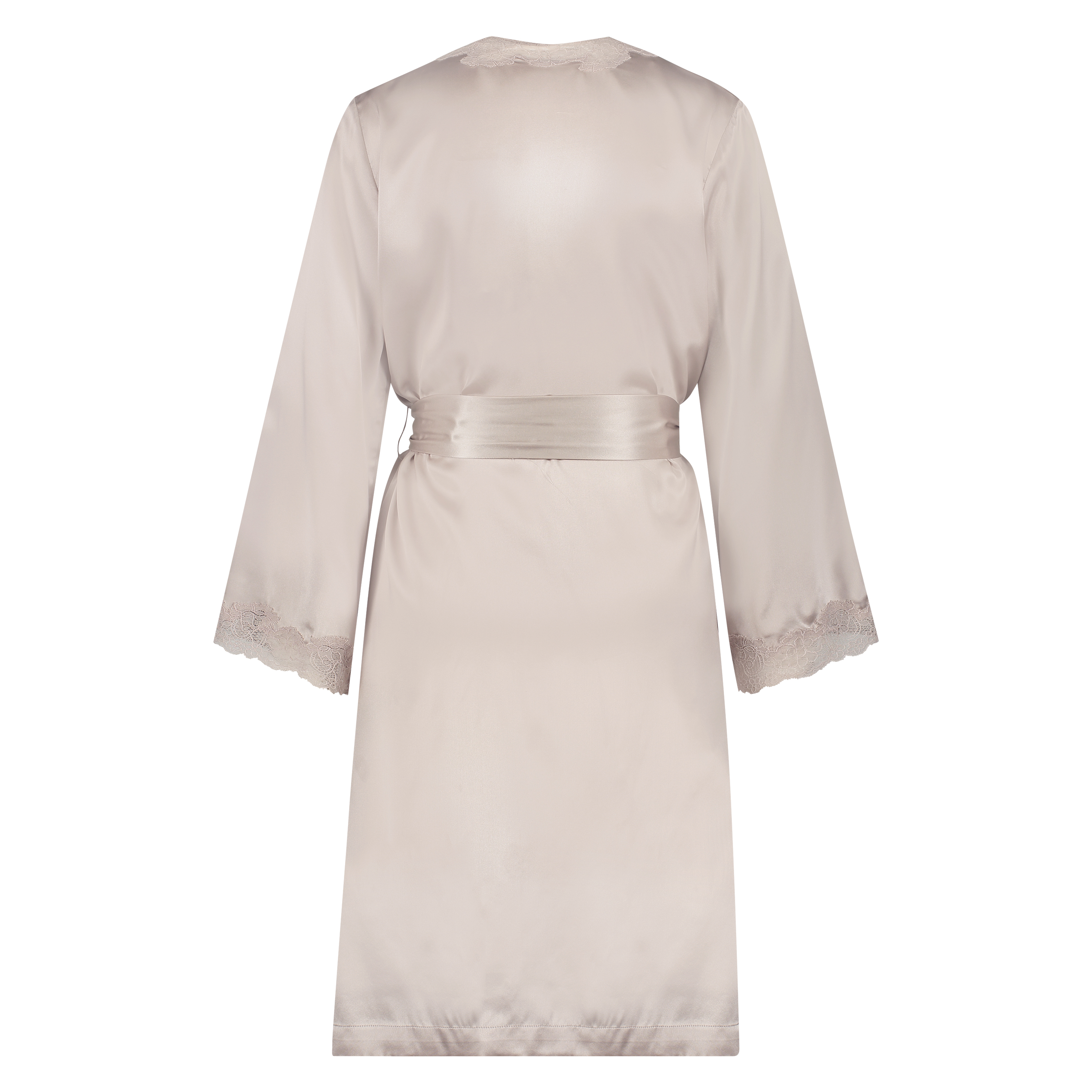 Kimono en dentelle de soie, Rose, main