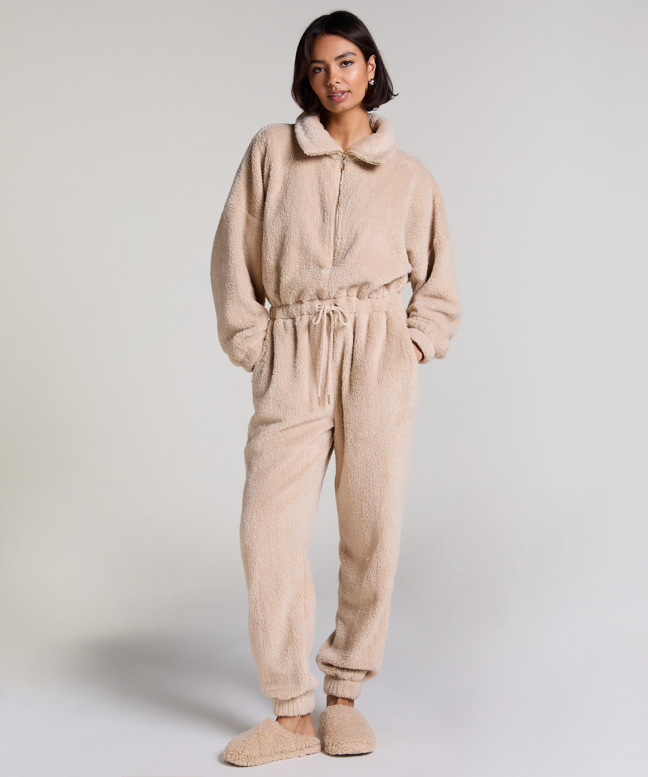 Combinaison Fleece, Beige