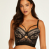 Soutien-gorge à armatures préformé longline Cleo, Noir