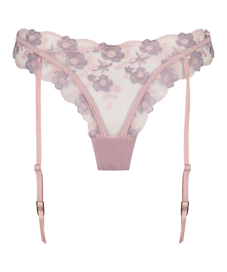 String avec porte-jarretelles Sofia, Violet