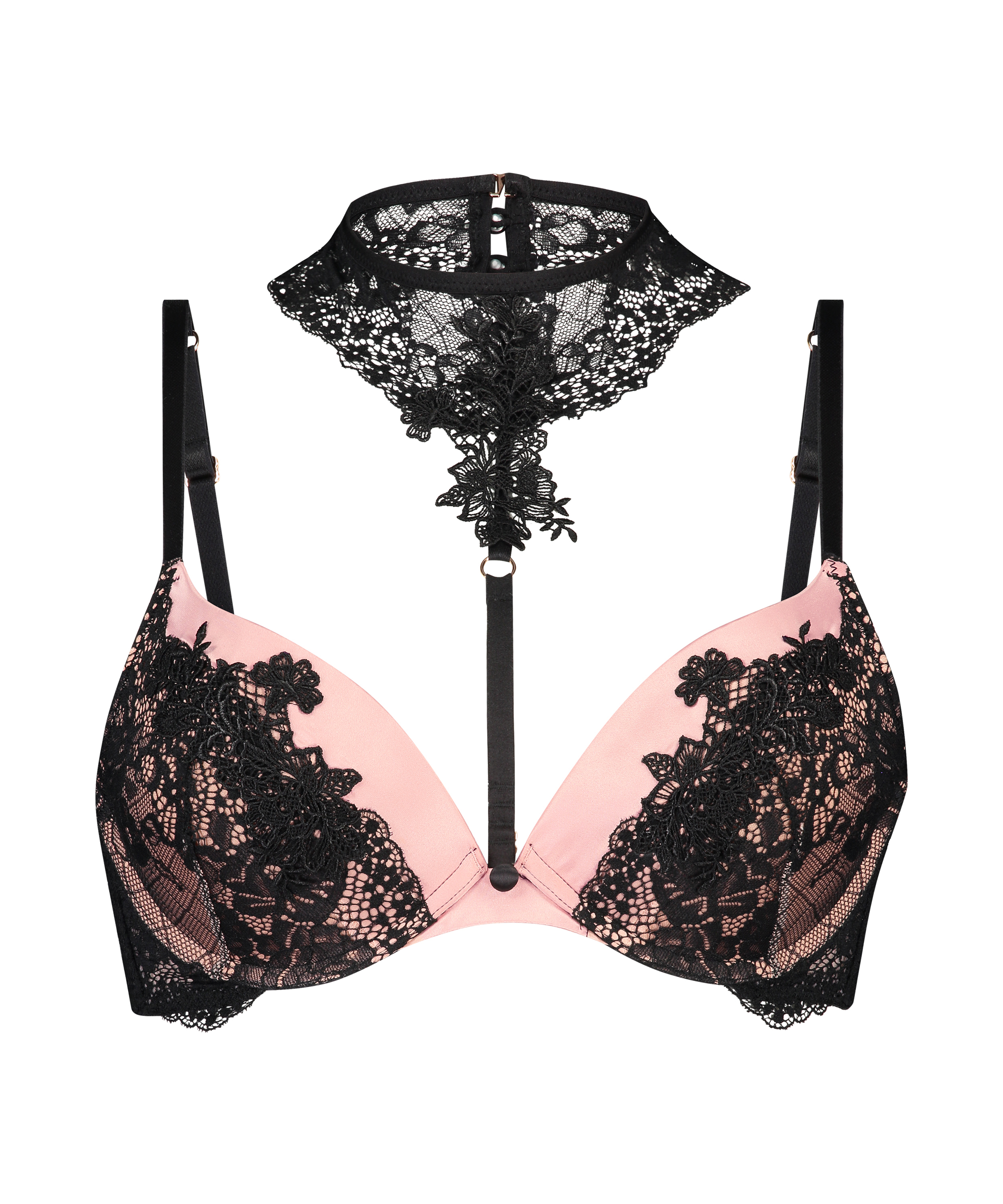 Soutien-gorge push-up rembourr&eacute; &agrave; armatures Dawn Rebecca Mir, Rose, main