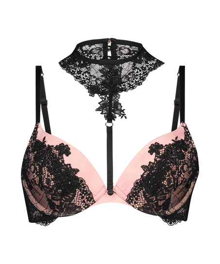 Soutien-gorge push-up rembourr&eacute; &agrave; armatures Dawn Rebecca Mir, Rose