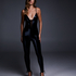 Catsuit Mesh Lace-up, Noir