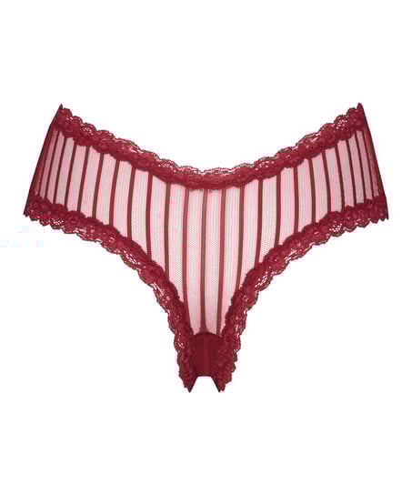 Slip brésilien V-shape Mesh, Rouge
