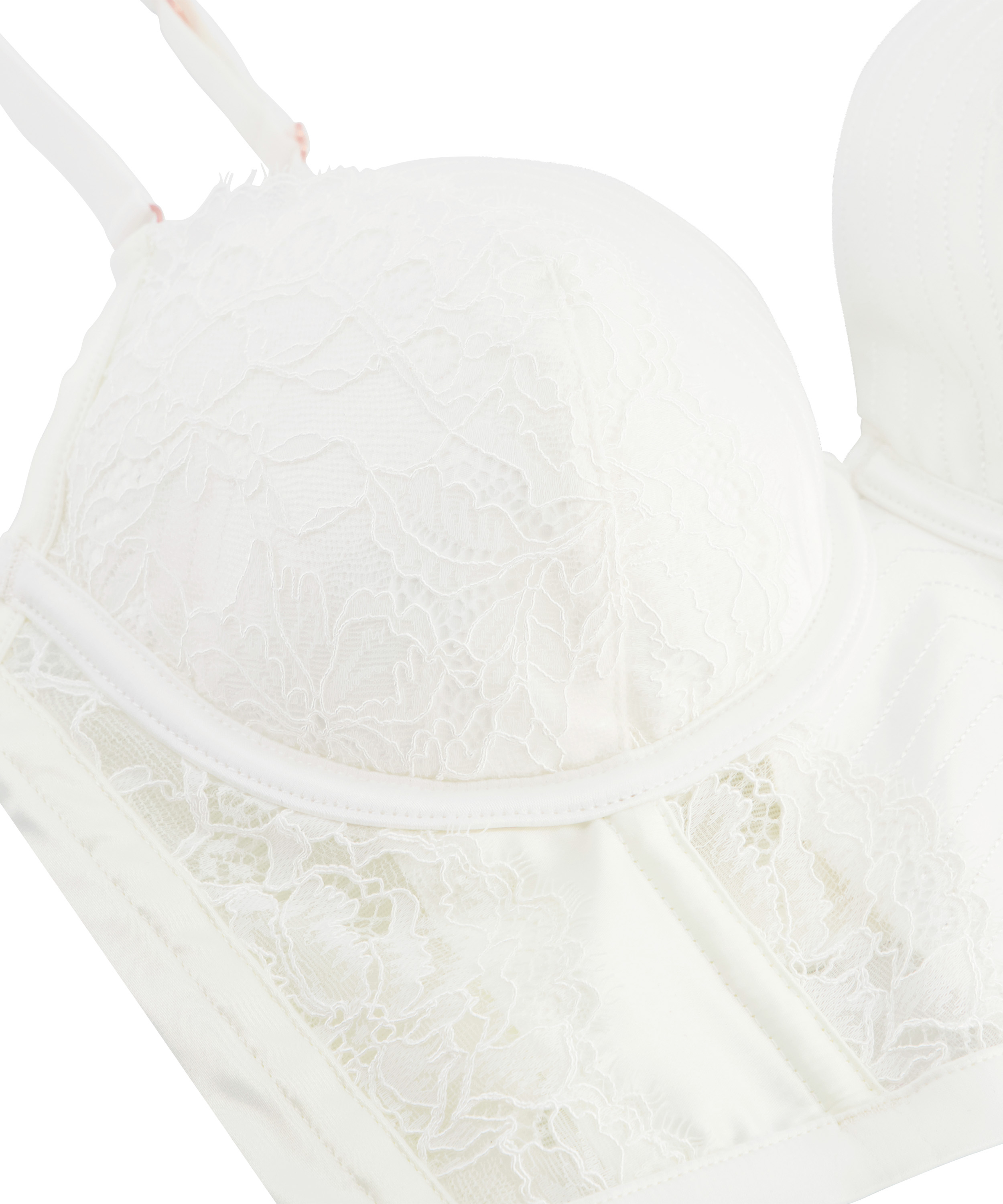 Soutien-gorge rembourré à armatures longline Zrika, Blanc, main