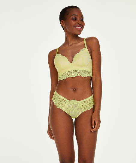 Soutien-gorge pr&eacute;form&eacute; sans armatures longline Shiloh, Jaune