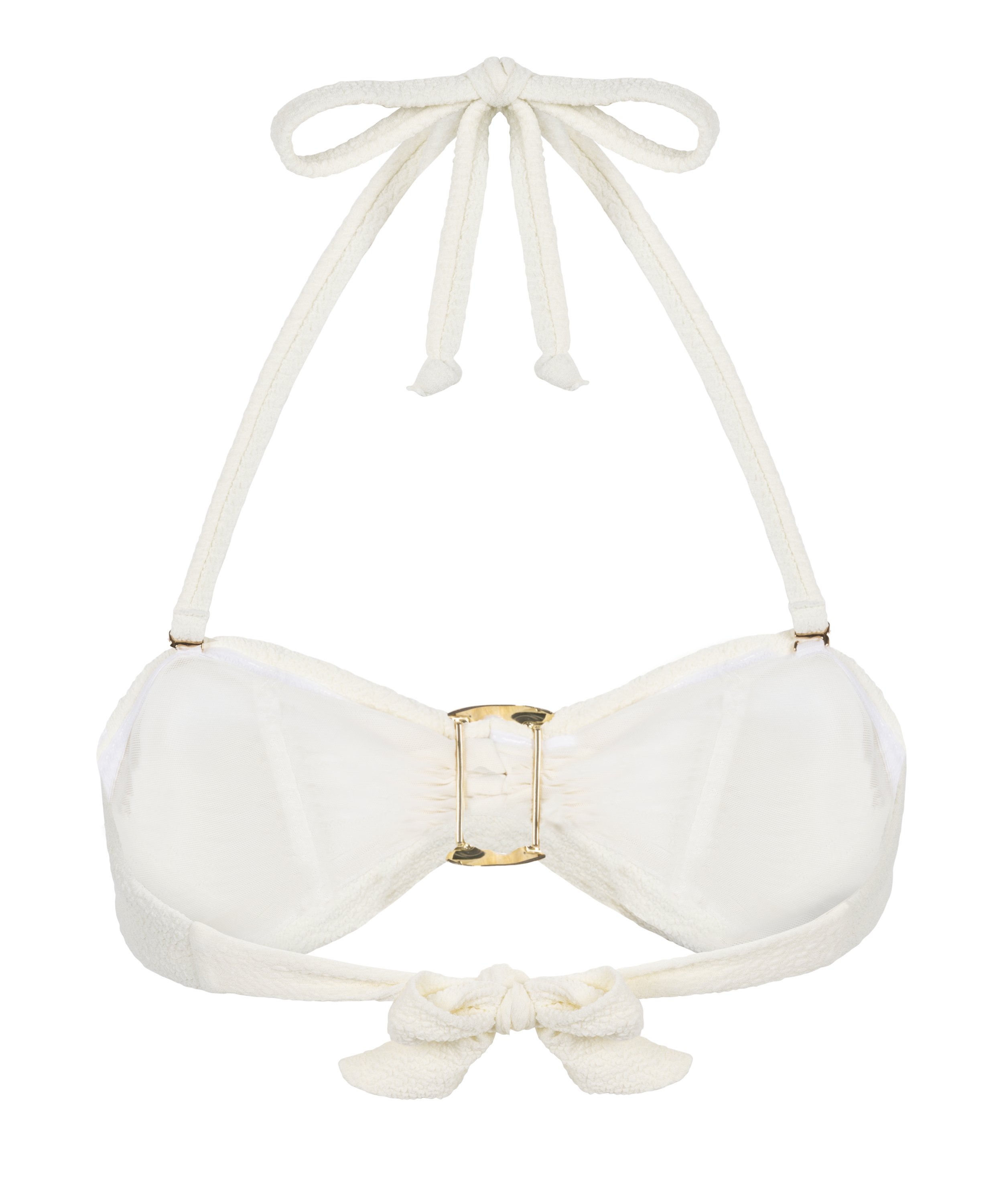 Haut de bikini bandeau Cabo, Blanc, main