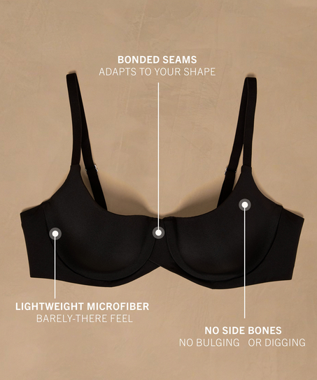 Soutien-gorge à armatures préformé Smooth, Noir