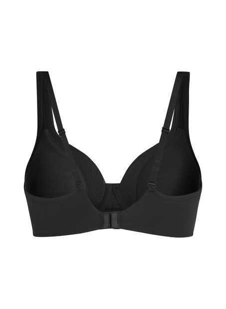 Soutien-gorge à armatures non-préformé en maille, Noir