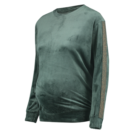 Top de grossesse en velours Shimmer, Vert