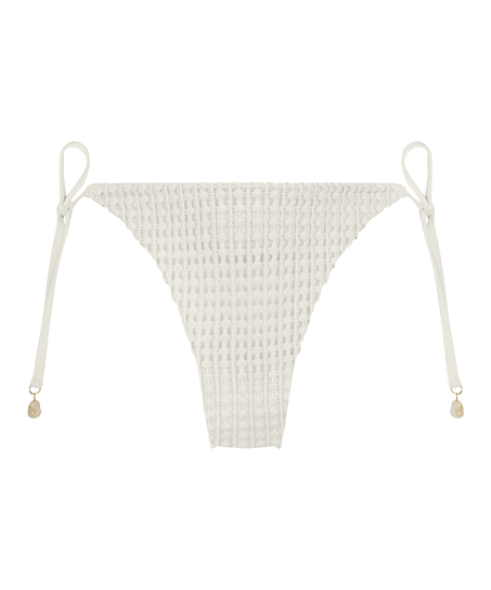 Slip de Bikini Cheeky Tanga Maui Crochet, Blanc