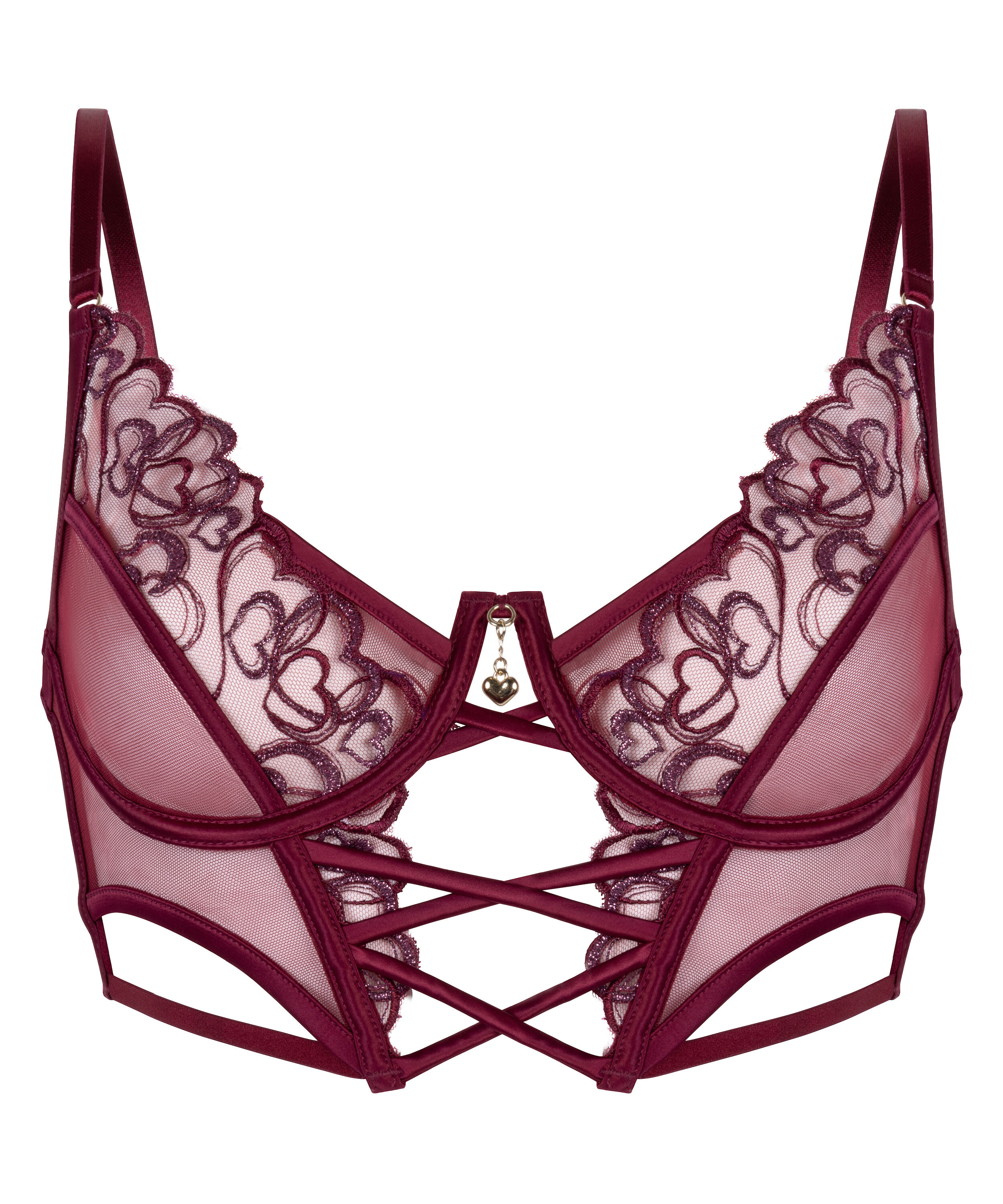 Soutien-gorge à Armatures Hunkemöller Dentelle Rouge - Taille 70E, Occasion Bon état