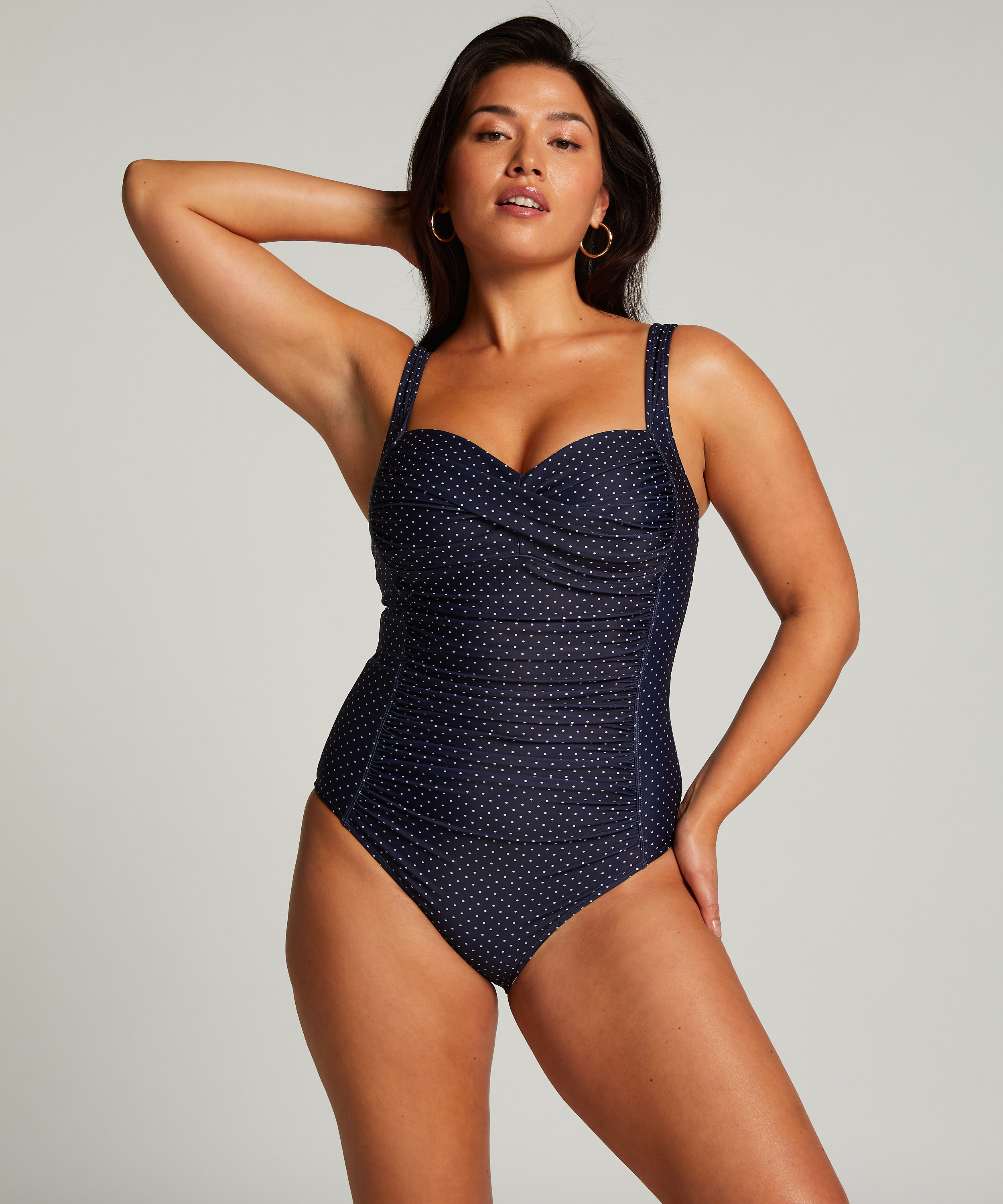 Maillot de bain Shaping Scallop, Bleu, main