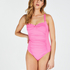 Maillot de bain galbé Scallop, Rose