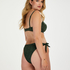 Bas de bikini br&eacute;silien Tonal Leo, Vert
