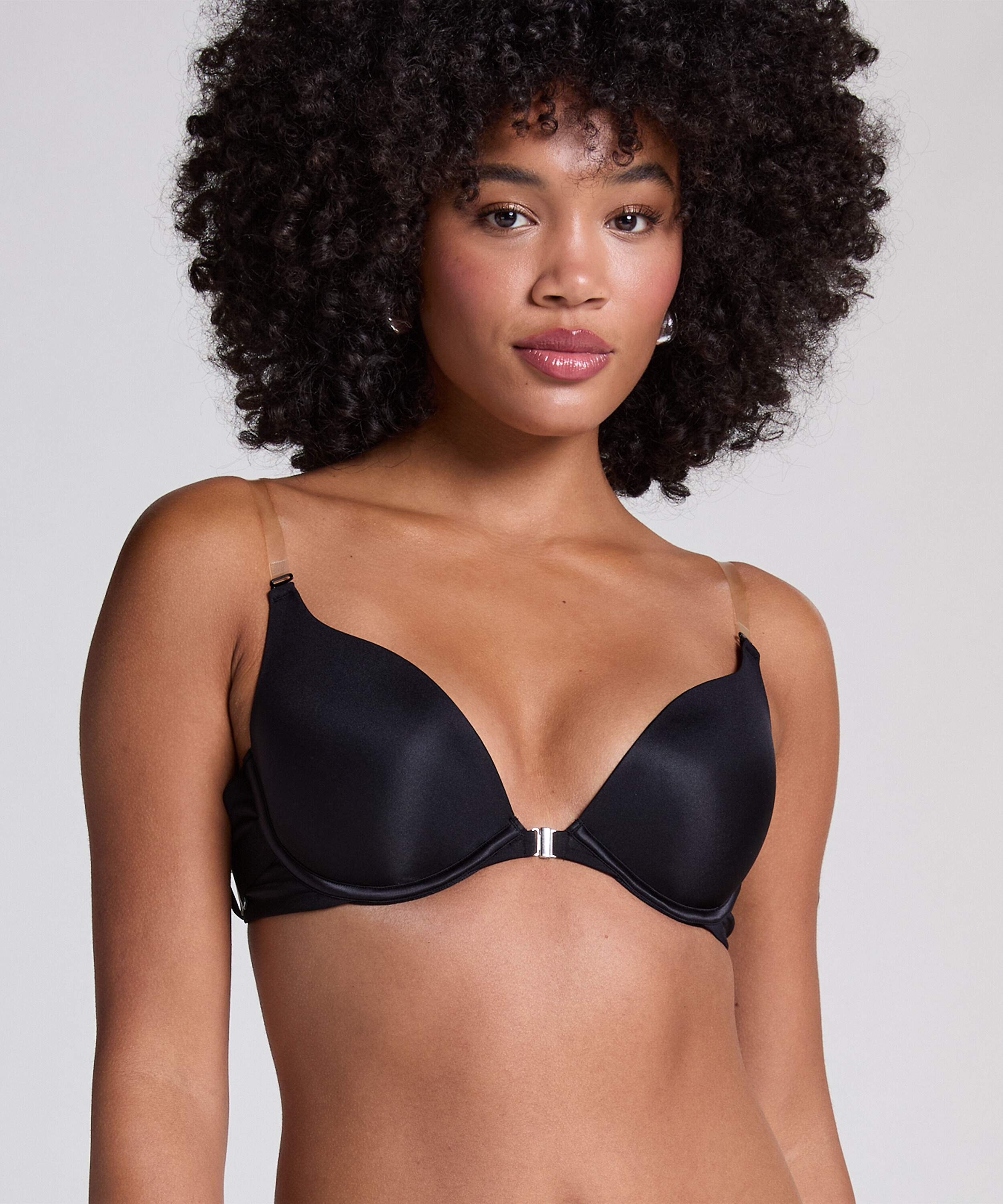 Soutien-gorge à armatures préformé push-up Transparant, Noir Soutien-gorge à armatures préformé push-up Transparant, Noir