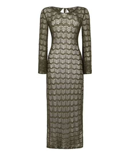 Robe maxi en crochet, Vert