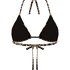 Haut de bikini triangle Animalia, Marron