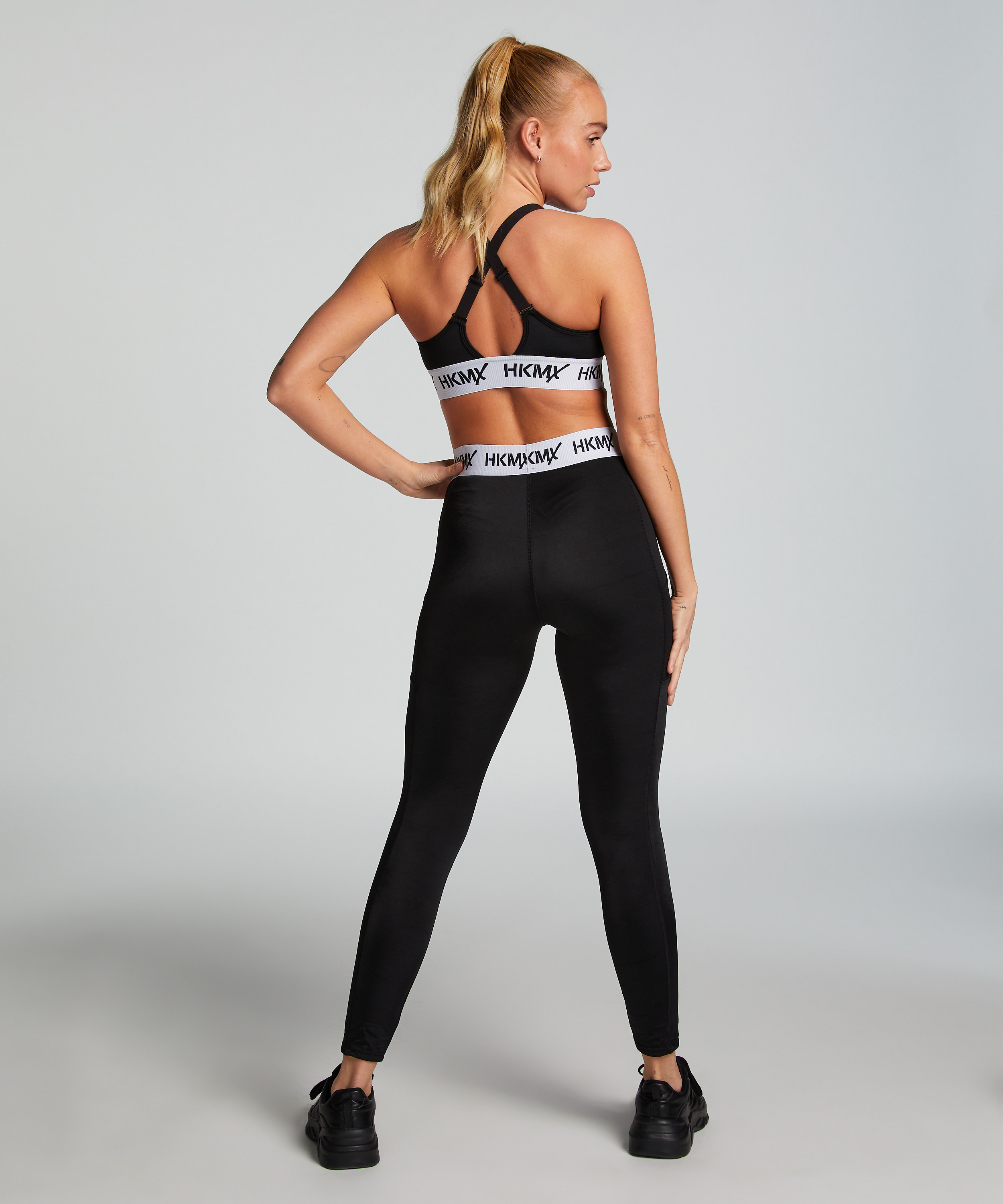 HKMX Soutien-gorge de sport The Crop Logo Level 1, Noir, main