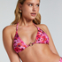 Haut de bikini triangle Floral, Rose