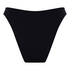 Bas de bikini à jambe haute en néoprène, Noir