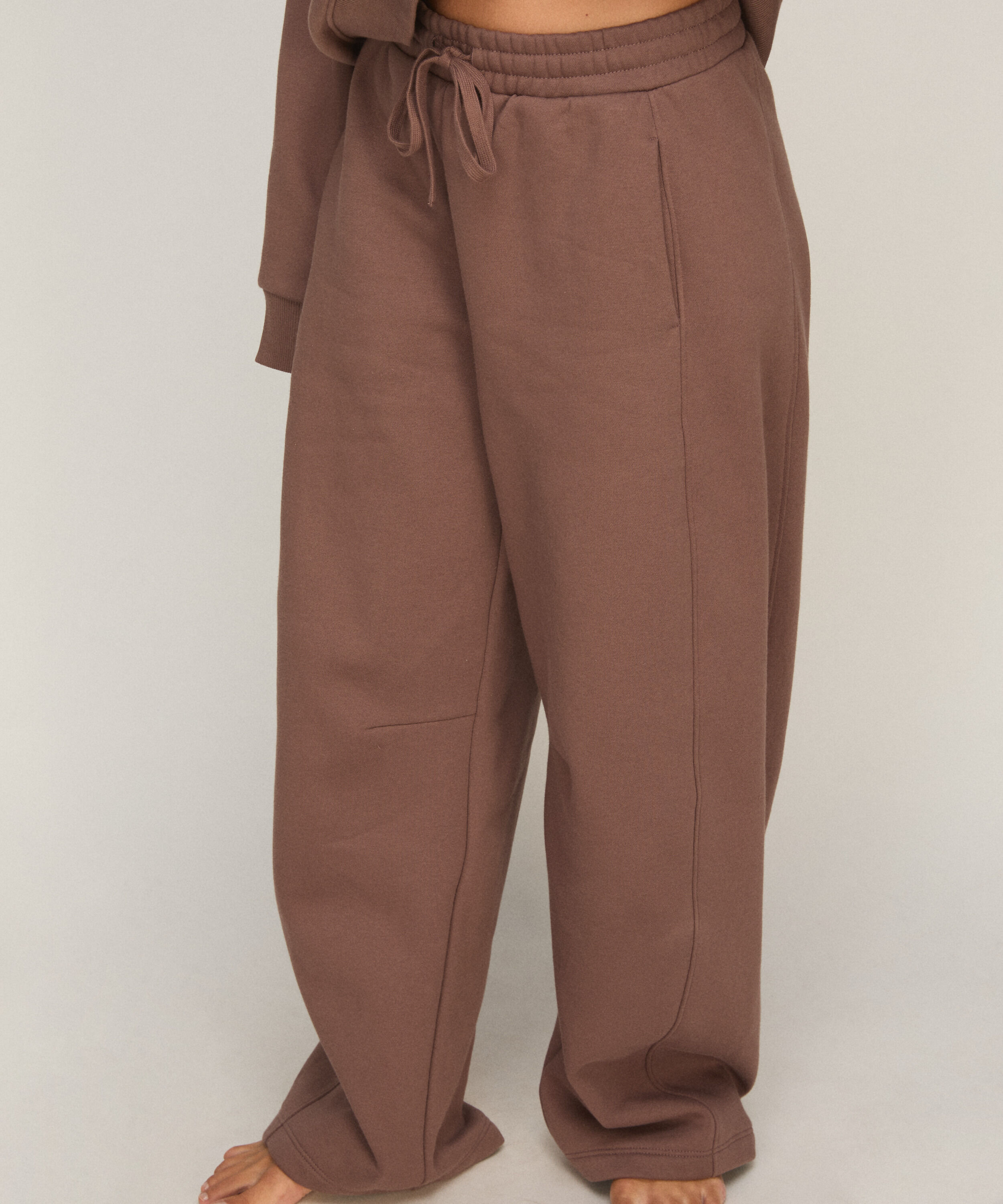 Pantalon Barrel en Molleton Brossé