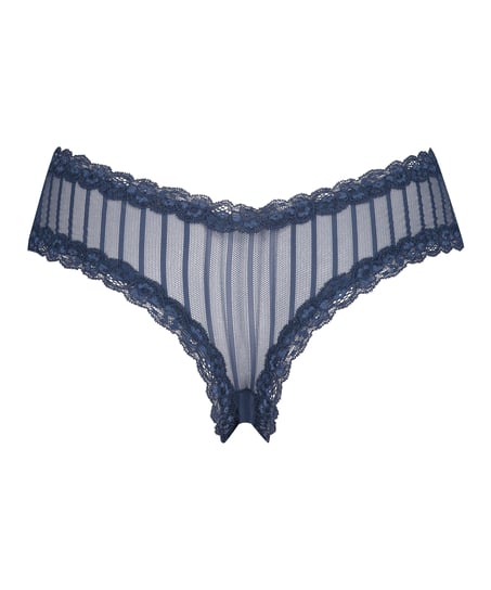 Slip br&eacute;silien V-shape Mesh, Bleu
